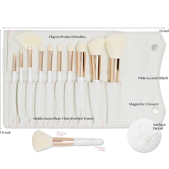 la Beauté Soi Vegan Makeup Brushes with Travel Case - Picture 6 of 8